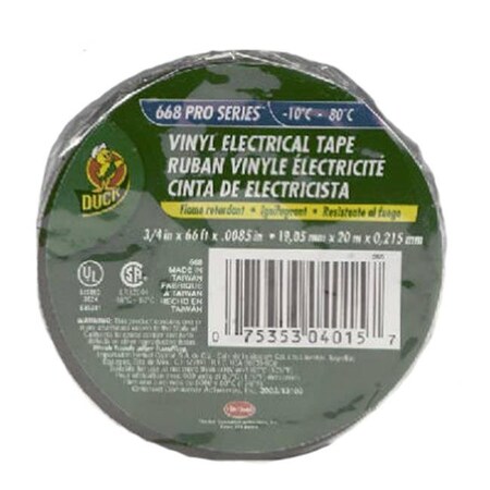 Duck Brand Duck 668 0.75 in. x 66 ft. Premium Vinyl Cold Weather Electrical Tape 164726